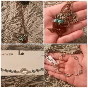 Two necklaces and one bracelet